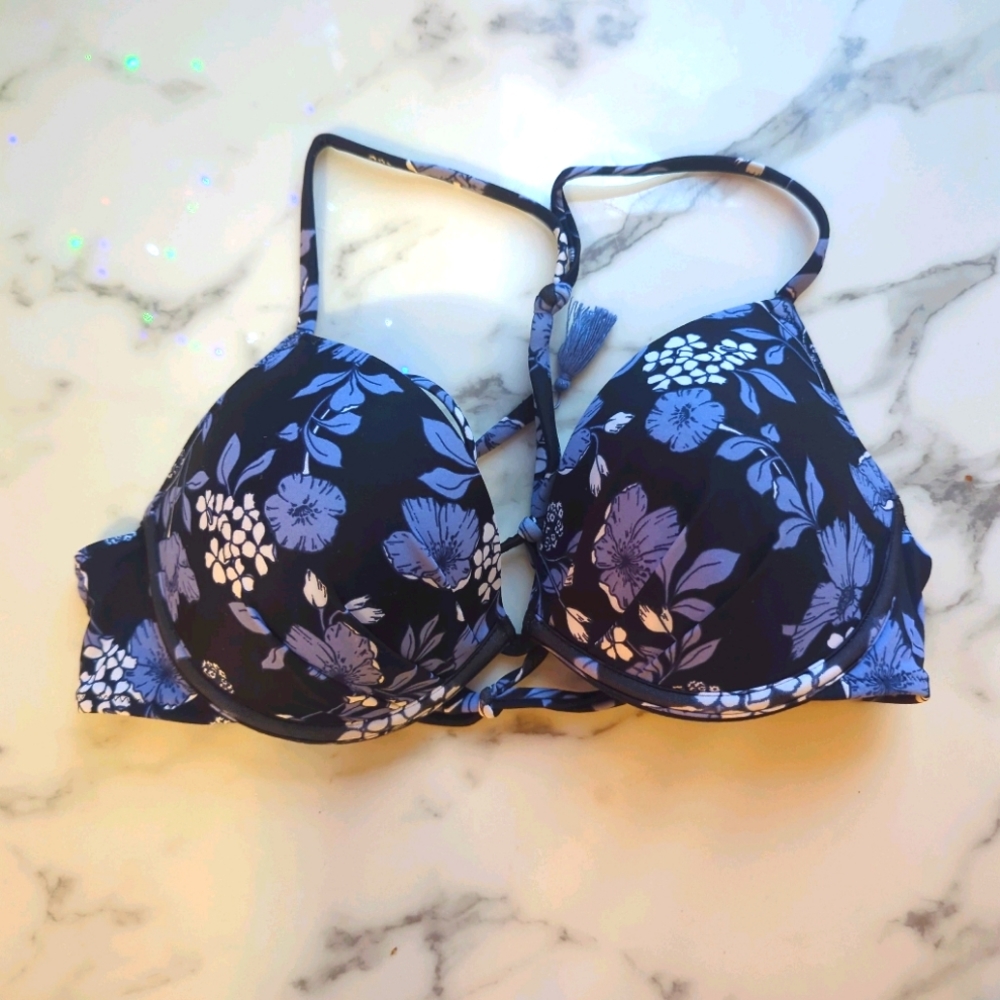 👙Floral Halter Bikini Top